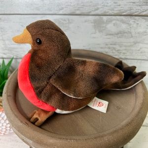 Ty  Beanie Early Bird 1997 Retired Brown Red Breasted Robin